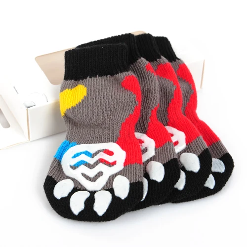 Хлопковые носки для собак 4 шт./компл. милая панда медведь собака нескользящие