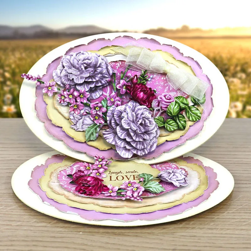 Штампы для вырезания листьев QWELL скрапбукинга и изготовления открыток тиснения