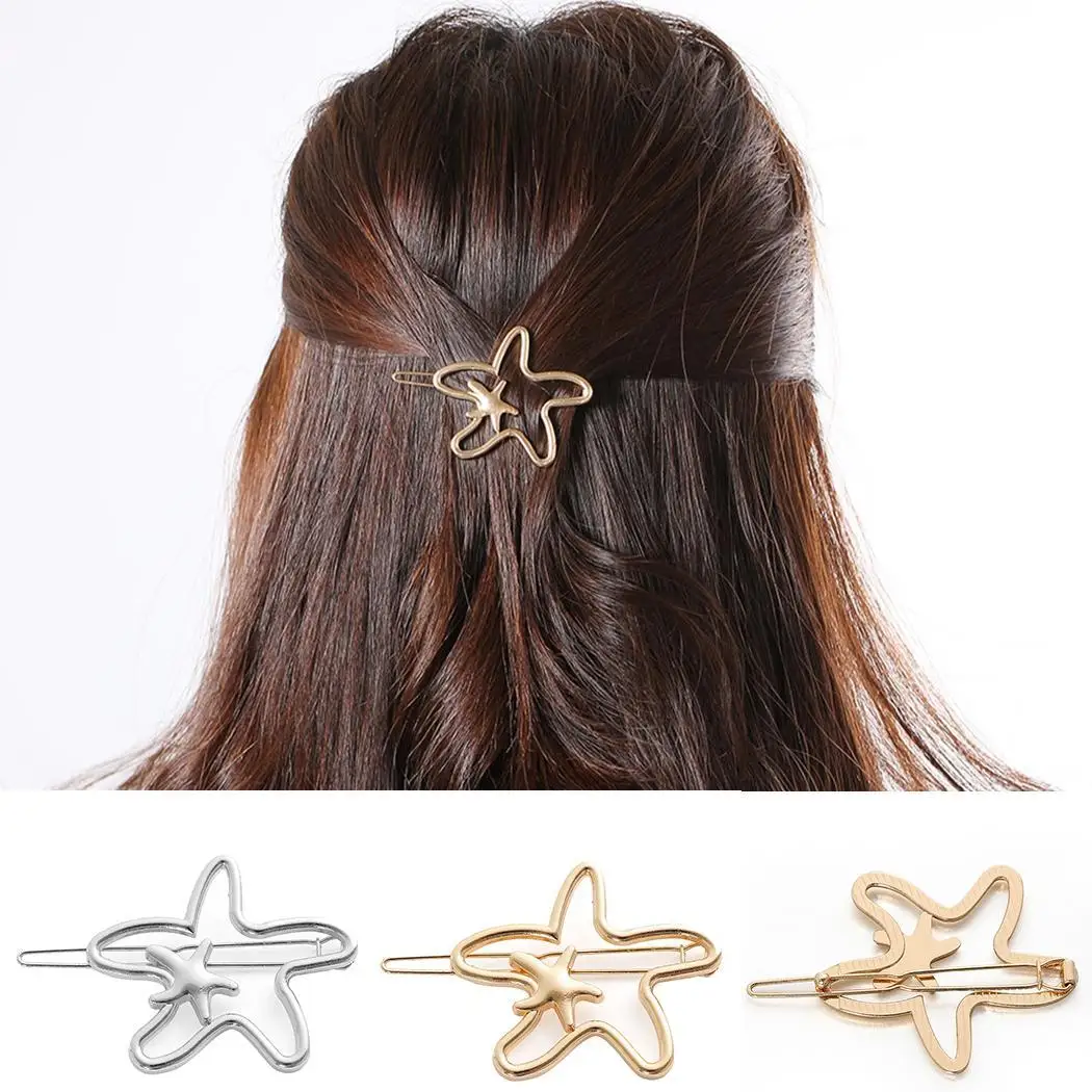 Модная Геометрическая пустотелая заколка для причёски Женская Повседневная