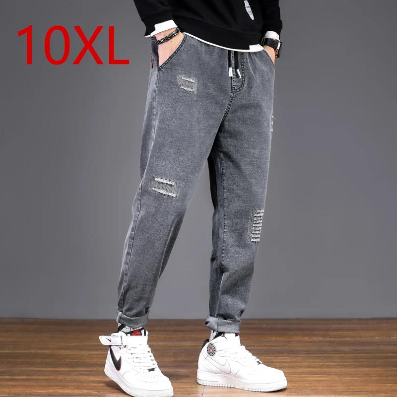 

Plus Size 10XL 9XL 8XL 7XL 6XL OverSize Men's Baggy Jeans Denim Male Casual Harem Pants Fashion Jeans male Trousers Loose