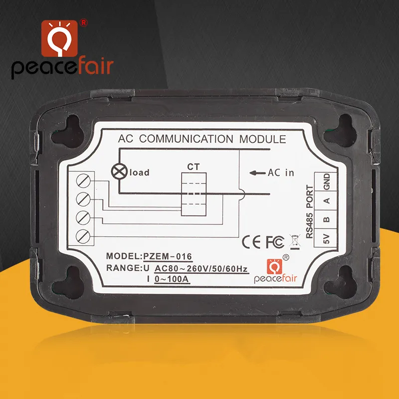 Новейший измеритель переменного тока Peacefair вольтметр 220 В а RS485 Modbus