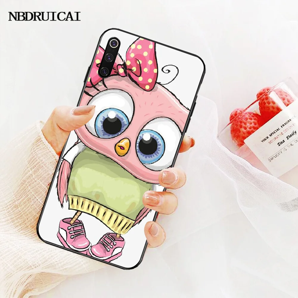 Мягкий черный телефонный чехол PENGHUWAN с красочными совами для Xiaomi Mi9 9SE 8SE Pocophone F1 Mi8