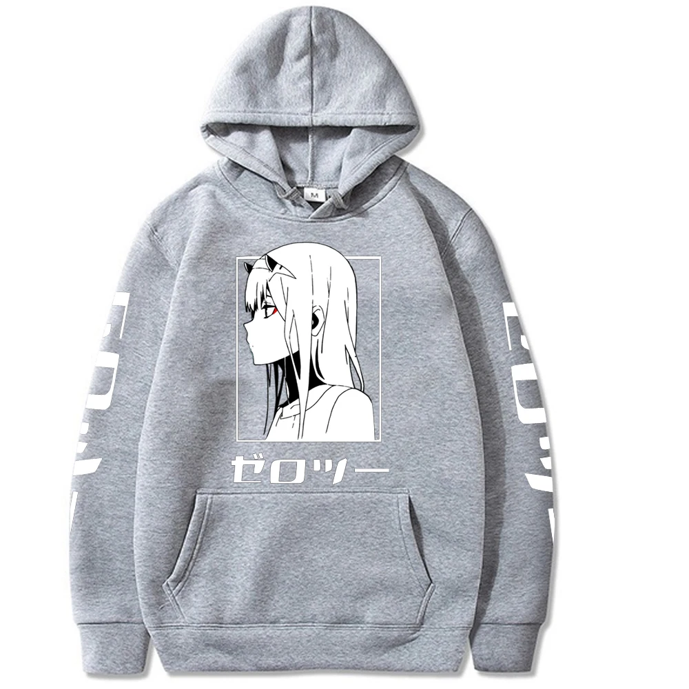 

Japanese Anime Funny Darling in the Franxx Hoodies 2021 Winter Japan Style Zero Two Sweatshirts Streetwear for Women/men