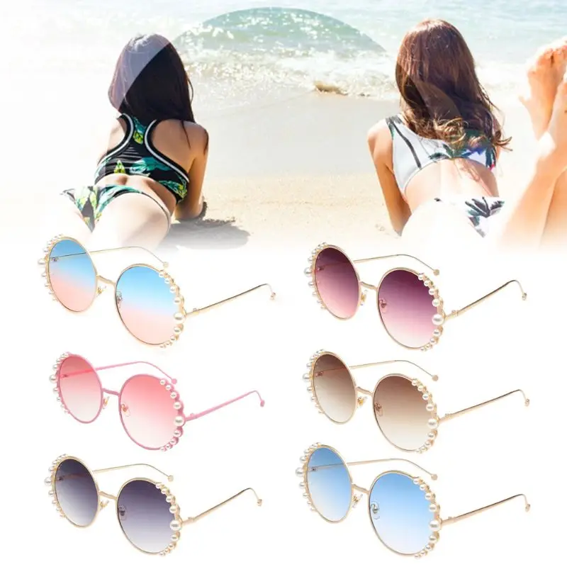 Модные женские солнцезащитные очки с круглой оправой очаровательные
