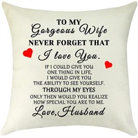 best wife gift decorative pillow cover i love you gift for her romantic throw waist pillow case valentines day anniversary