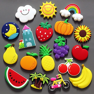 Мягкие пластиковые фрукты холодильник для овощей магнит стикер креативный