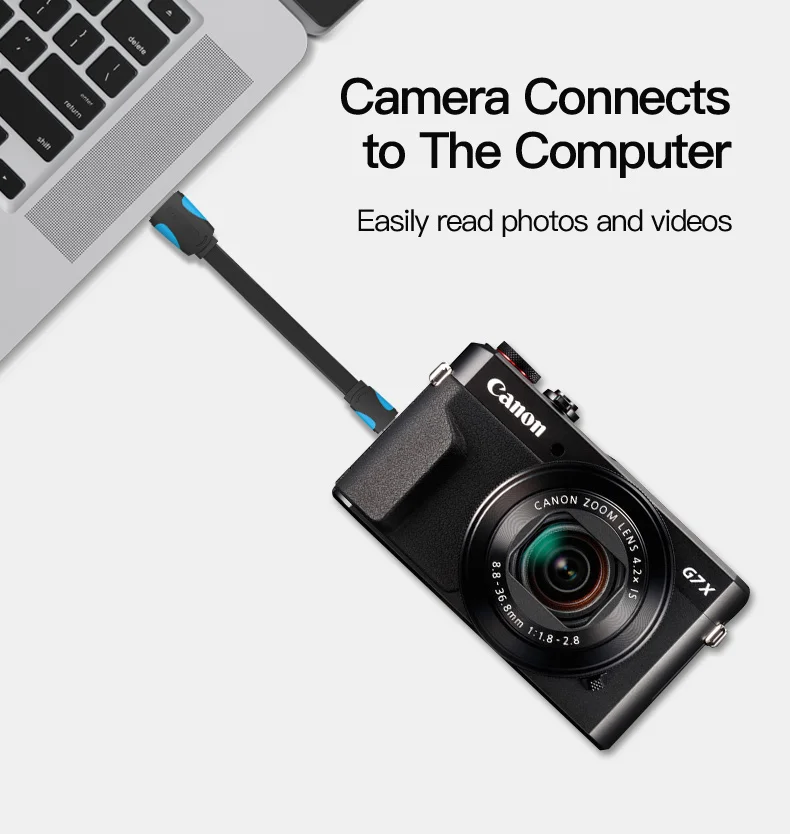 Vention Mini USB кабель мини-usb к USB кабель для быстрой передачи данных для MP3 MP4 плеера Автомобильный видеорегистратор gps цифровая камера HDD Mini USB 1 м 2 м