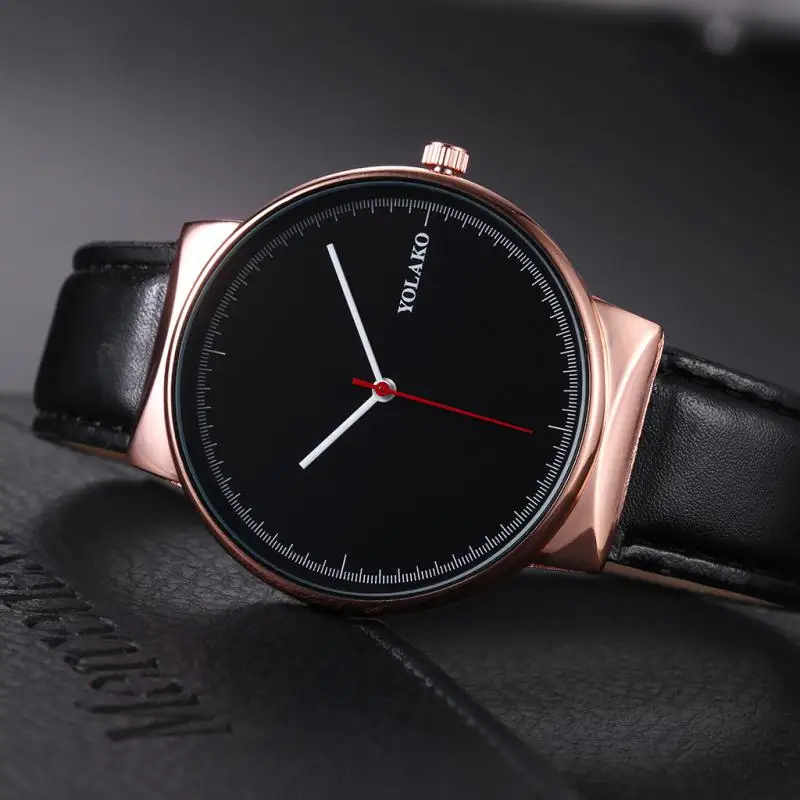 Лидирующий бренд Роскошные мужские часы модные деловые кожаные измерительные