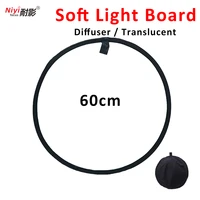 24 60cm single translucent soft light reflector round board diffuser collapsible portable for photography studio shoot photo