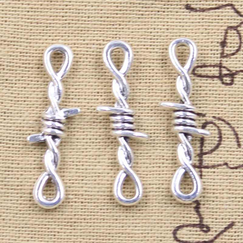 

20pcs Charms Thorns Link Bramble Connector 33x10mm Antique Silver Color Pendants DIY Making Findings Handmade Tibetan Jewelry