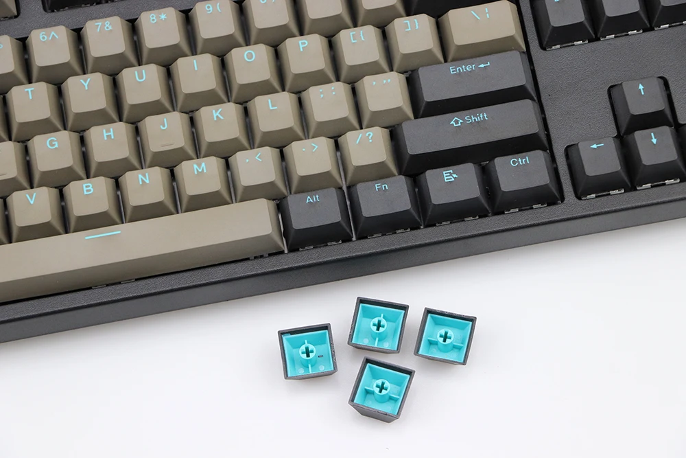 Двойные клавишные колпачки из ПБТ Черные Серые смешанные синие слова Dolch 108 87 Вишневый профиль колпачки
