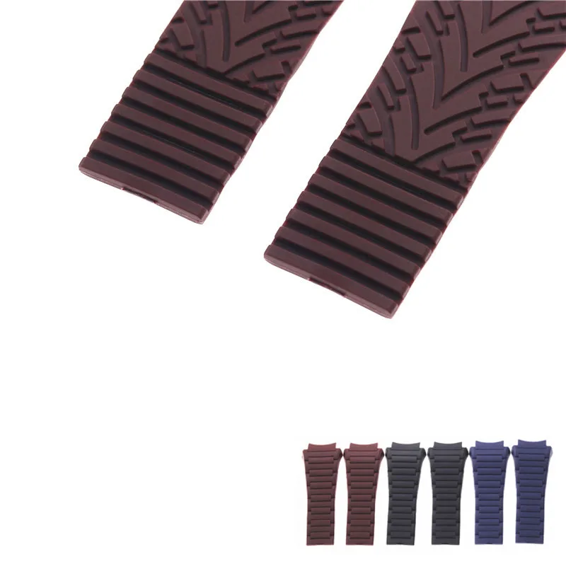 

Soft Silicone Strap Watch Accessories for Porsche P6620 Men's Watch Strap Wristband Bracelet Belt Watchbands