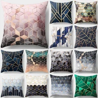 gold marble geometric sofa decorative cushion cover pillow pillowcase polyester 4545 throw pillow home decor pillowcover 40507