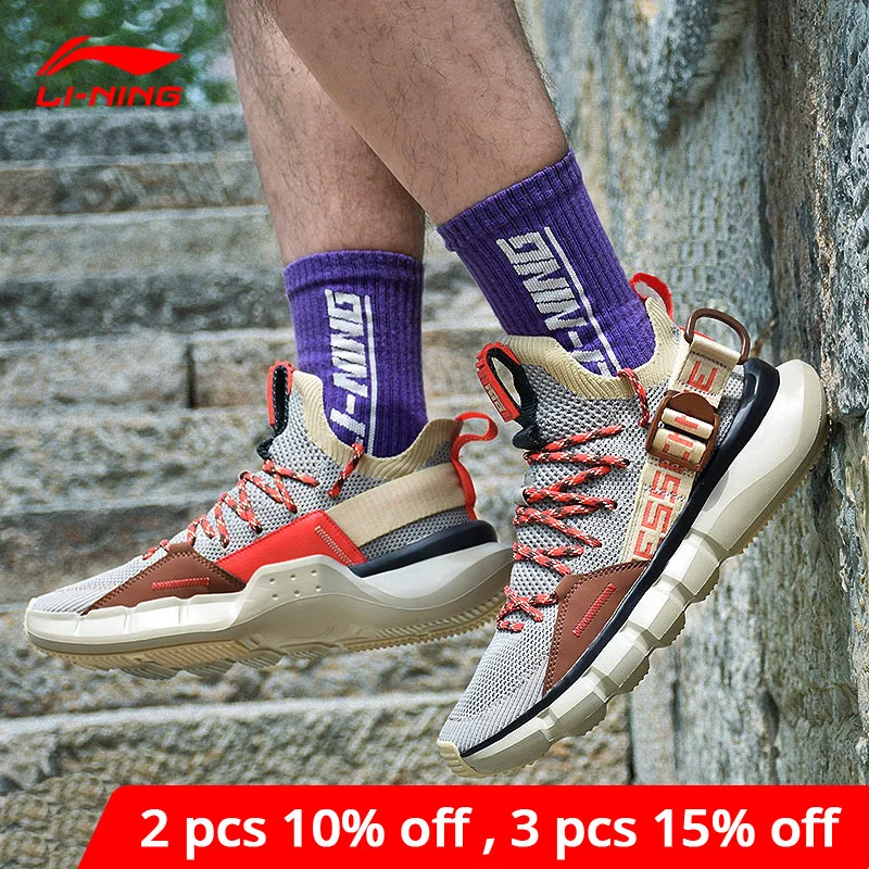 Мужские кроссовки на шнуровке Li-Ning спортивная обувь для баскетбола с дышащей