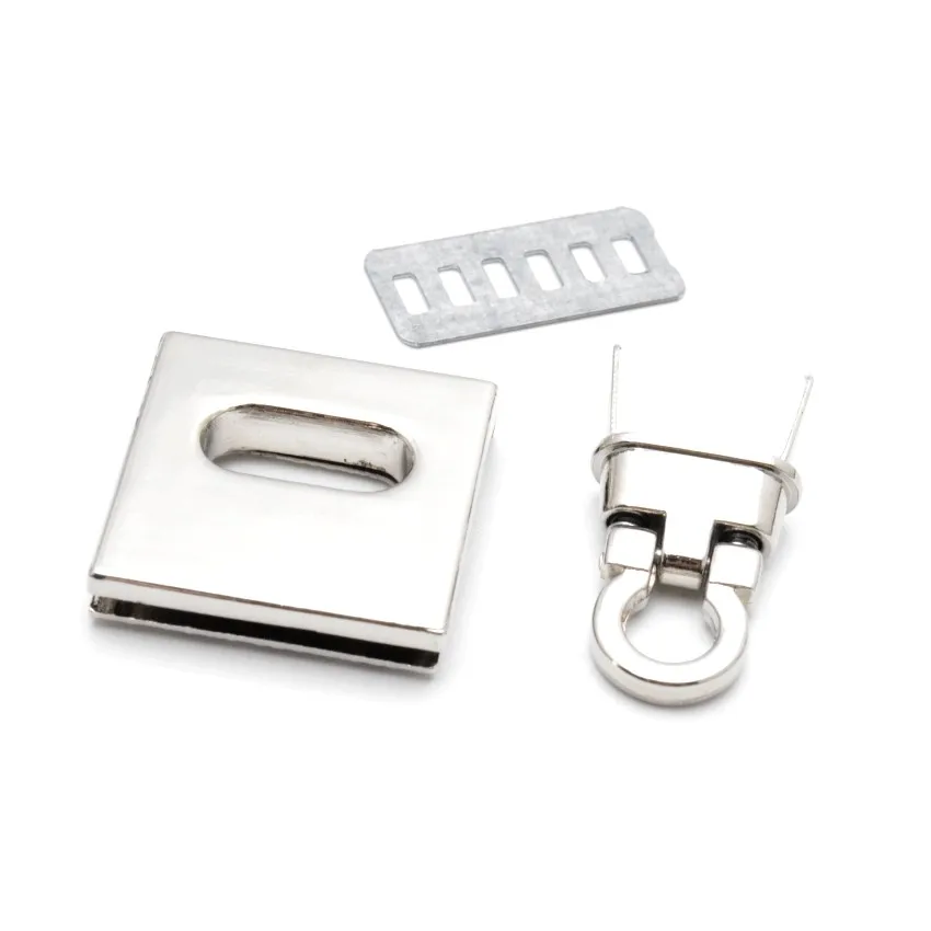 Металлическая застежка квадратной формы поворотный замок сделай сам для сумок