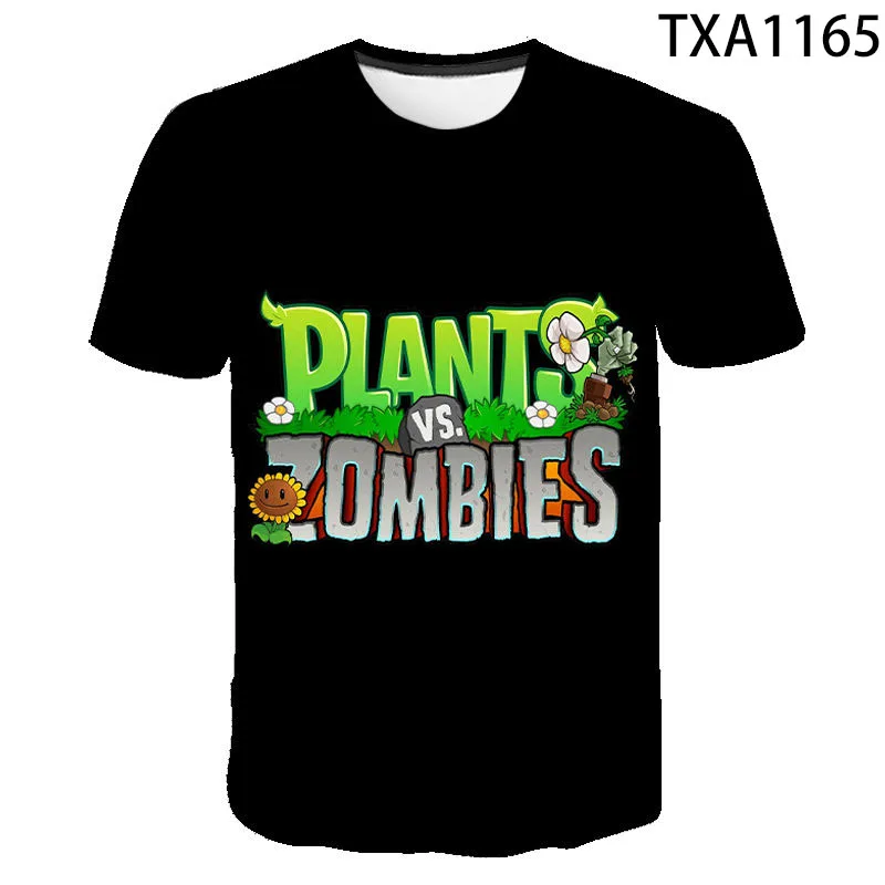 

2021 Summer Newest Plants Vs Zombies T-Shirt Boy And Girl 3D Tshirt Unisex Outfit Clothing O-Neck 3D Printed Tshirt