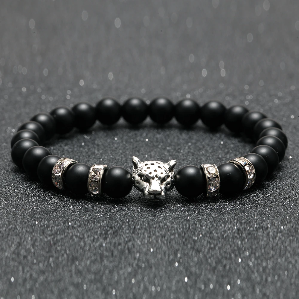 Браслет с шармами для мужчин и женщин золотистый браслет головой леопарда из