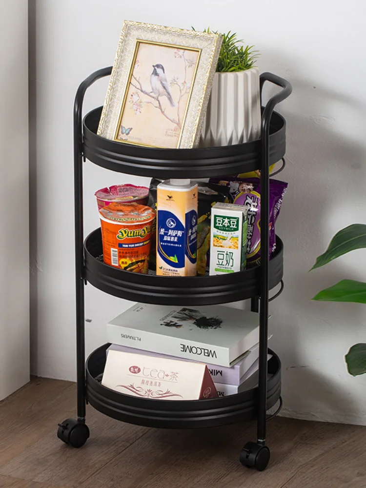 

Shelf in the kitchen Three layers Receive trolley Kitchen utensils tableware racks bathroom accessories room organizer shelves