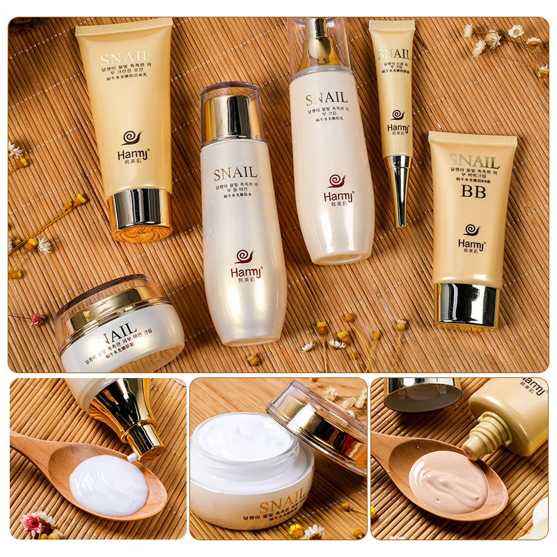

Han Meiji snail water gloss six piece skincare products beauty salon facial care set