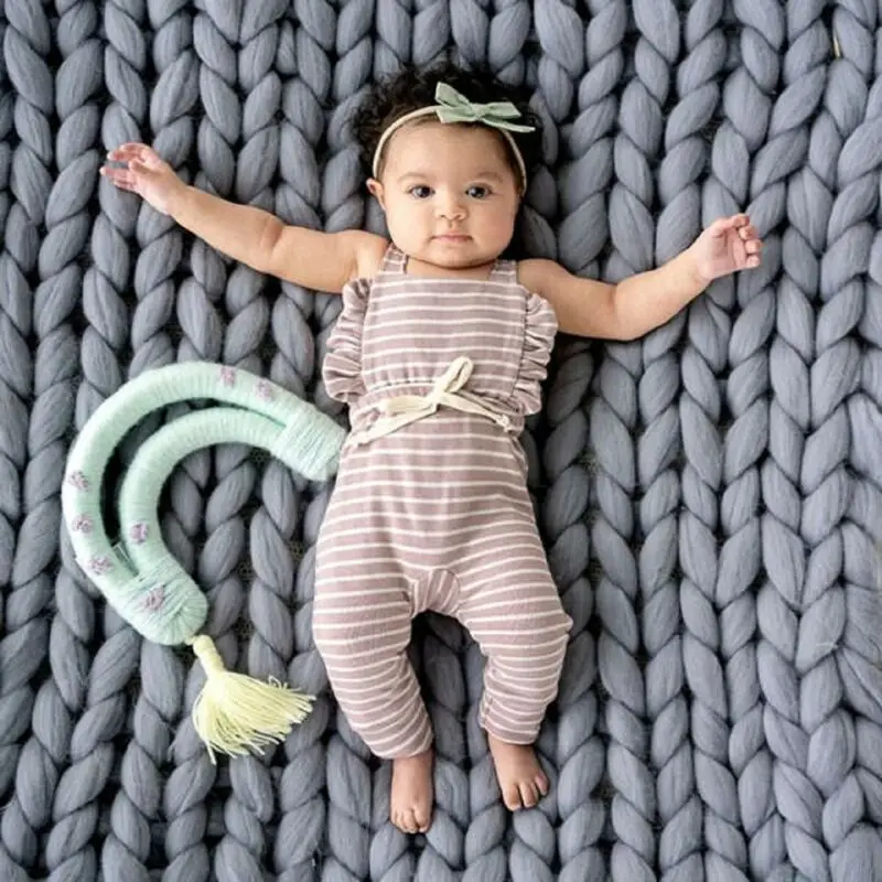 

0-3Y Baby Summer Jumpsuit Clothing Toddler Kid Baby Girl Ruffle Bib Pants Romper Overalls Cotton Outfits Solid Backless Clothes