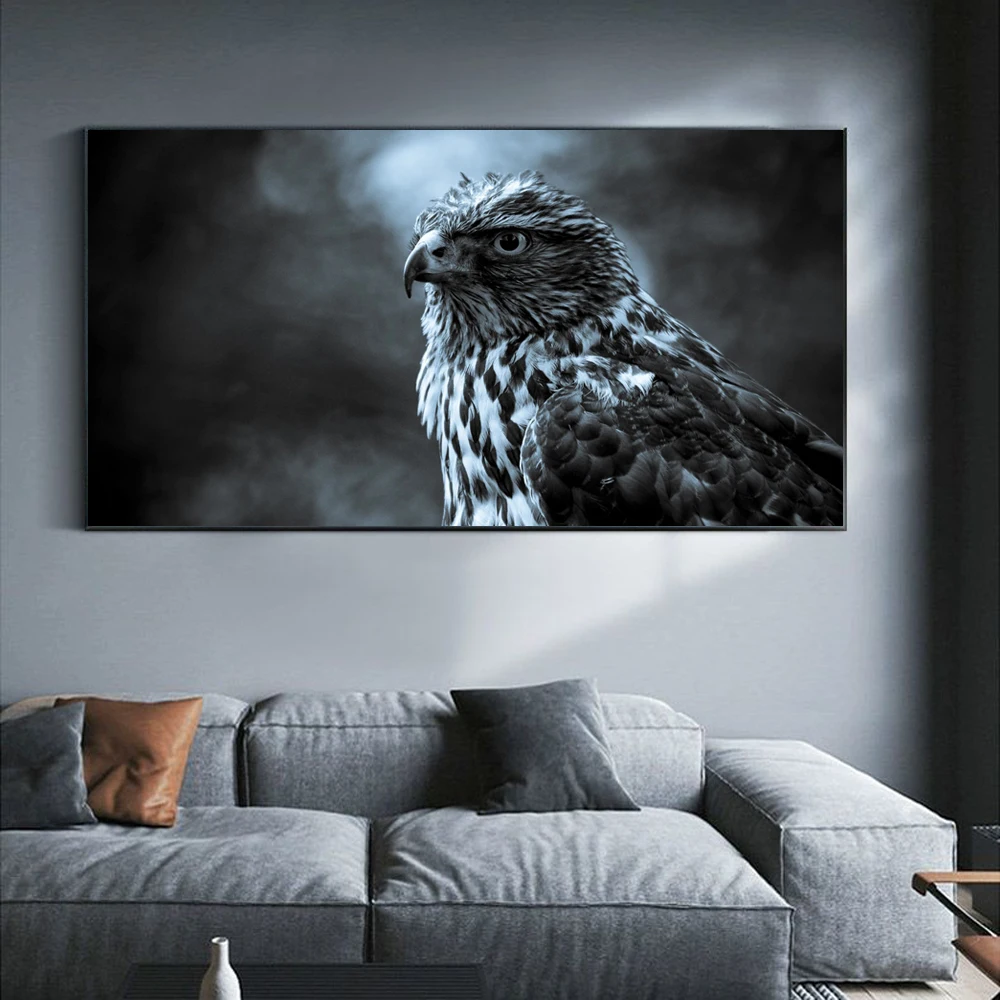 

Animal oil painting Eagle close up hard olecranon art canvas painting office living room corridor home decoration mural