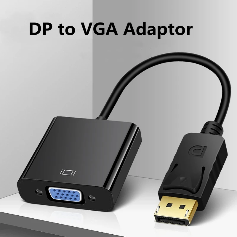 MEUYAG DisplayPort puerto de visualización de DP a Cable adaptador VGA convertidor...