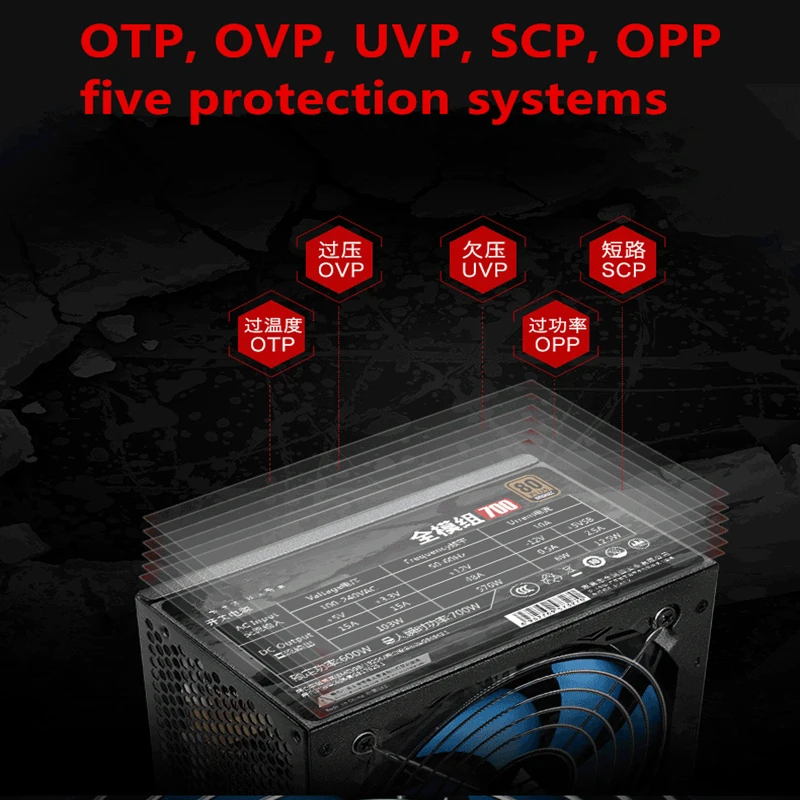 Billig Neue Original PC NETZTEIL Für Goldenen Feld Marke G6 Breite Stille Bewertet 600W Spitzen 700W Netzteil EPS600ELA(80 +)