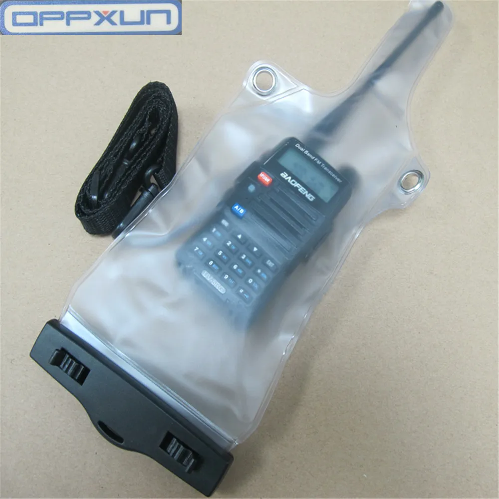 

OPPXUN 2021 Transparent Waterproof Sleeve for Walkie Talkie Baofeng UV5R BF888S 888S UV82 UV 6 8 5R UV6 UV8 TK3107 TK3207 Radio