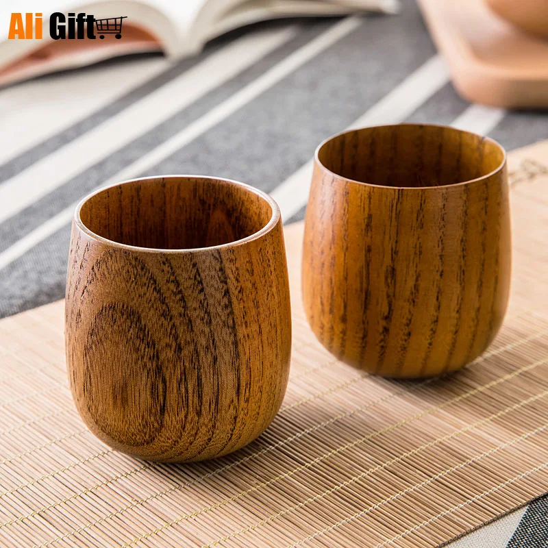 Домашняя японская деревянная чайная чашка изоляция большой емкости из массива