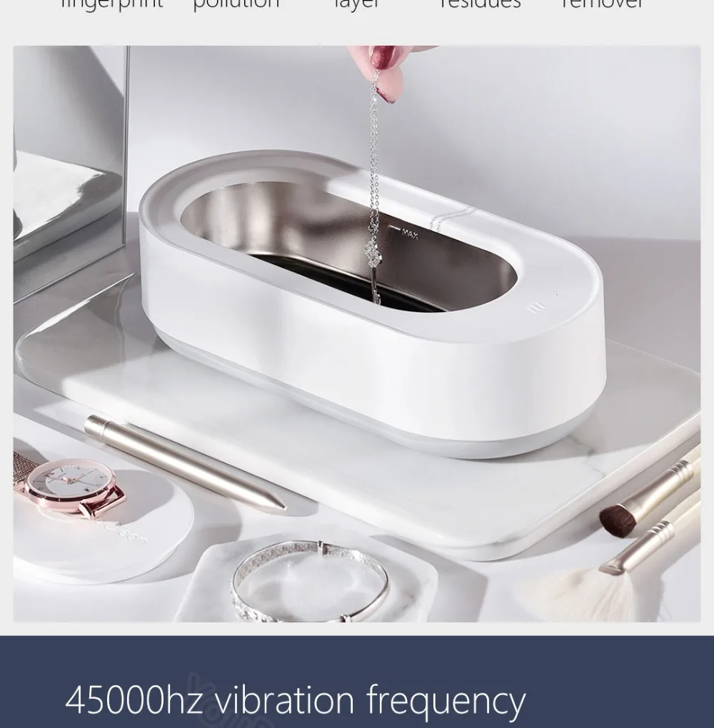 Предпродажа Xiaomi Mijia Youpin EraClean ультразвуковая Чистящая машина 45000 Гц высокая частота вибрации мыть все