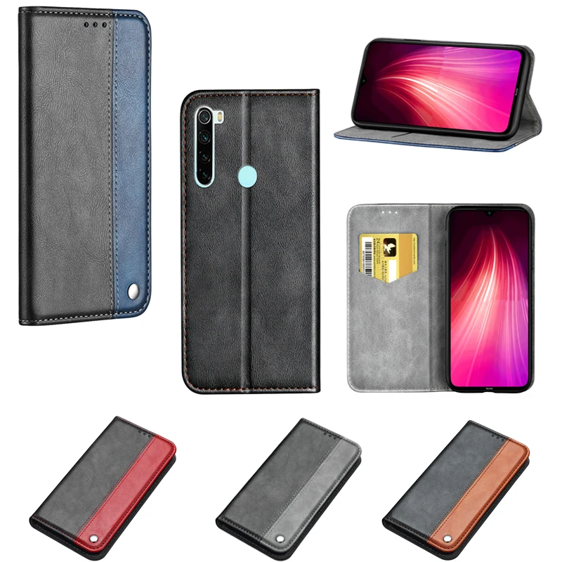 Кожаный чехол Redmi Note 8T для Xiaomi 8 7 6 Pro 5A роскошный Магнитный Флип Кошелек Чехол