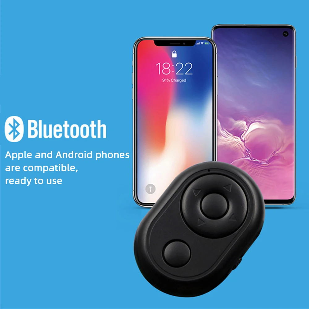 

ANMONE Bluetooth Selfie Remote Control Wireless Camera Shutter Tiktok Browse Ebook Turn Page For IOS Android Bluetooth Adapter