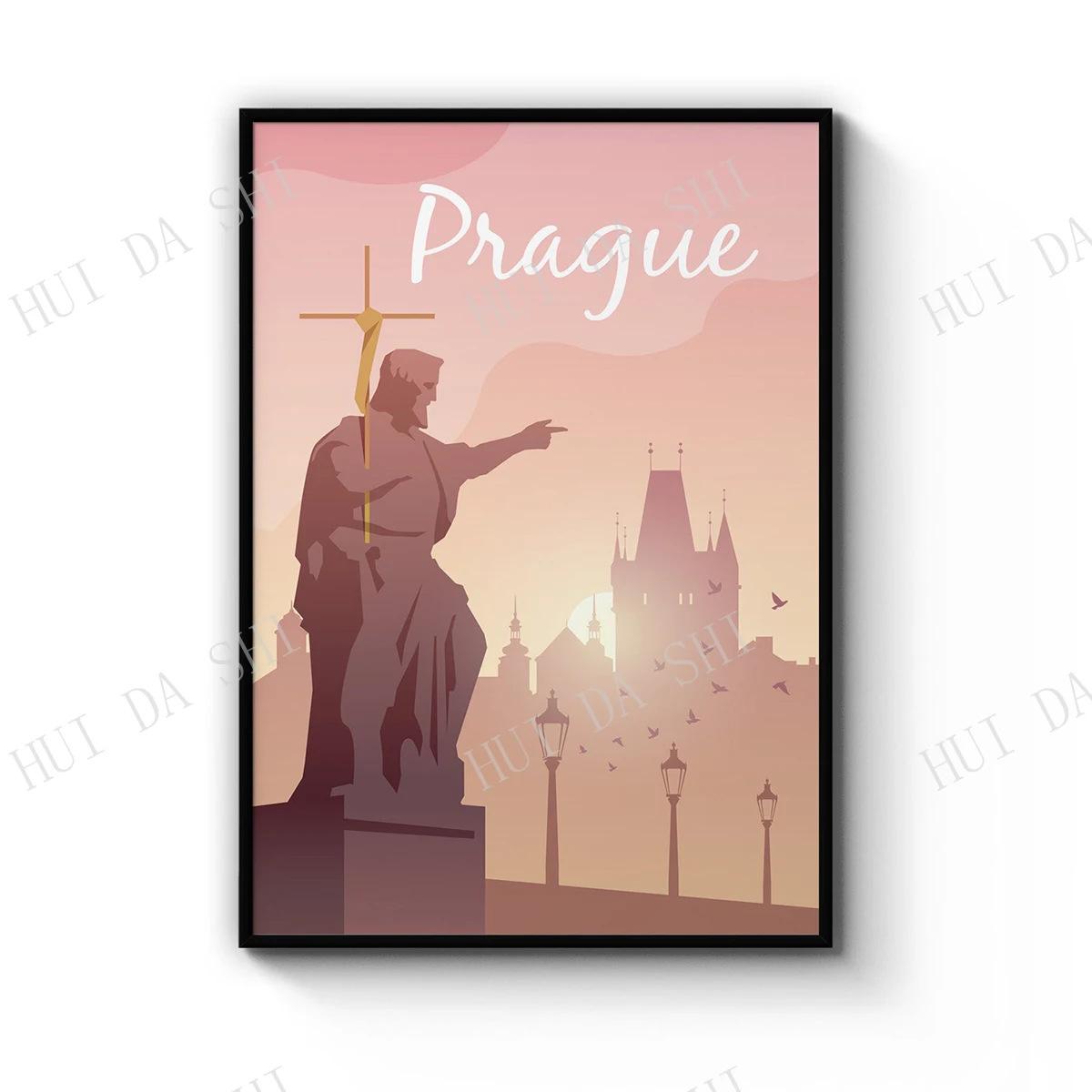Ретро Прага Город Чехия винтажный мир путешествия Туризм домашний декор
