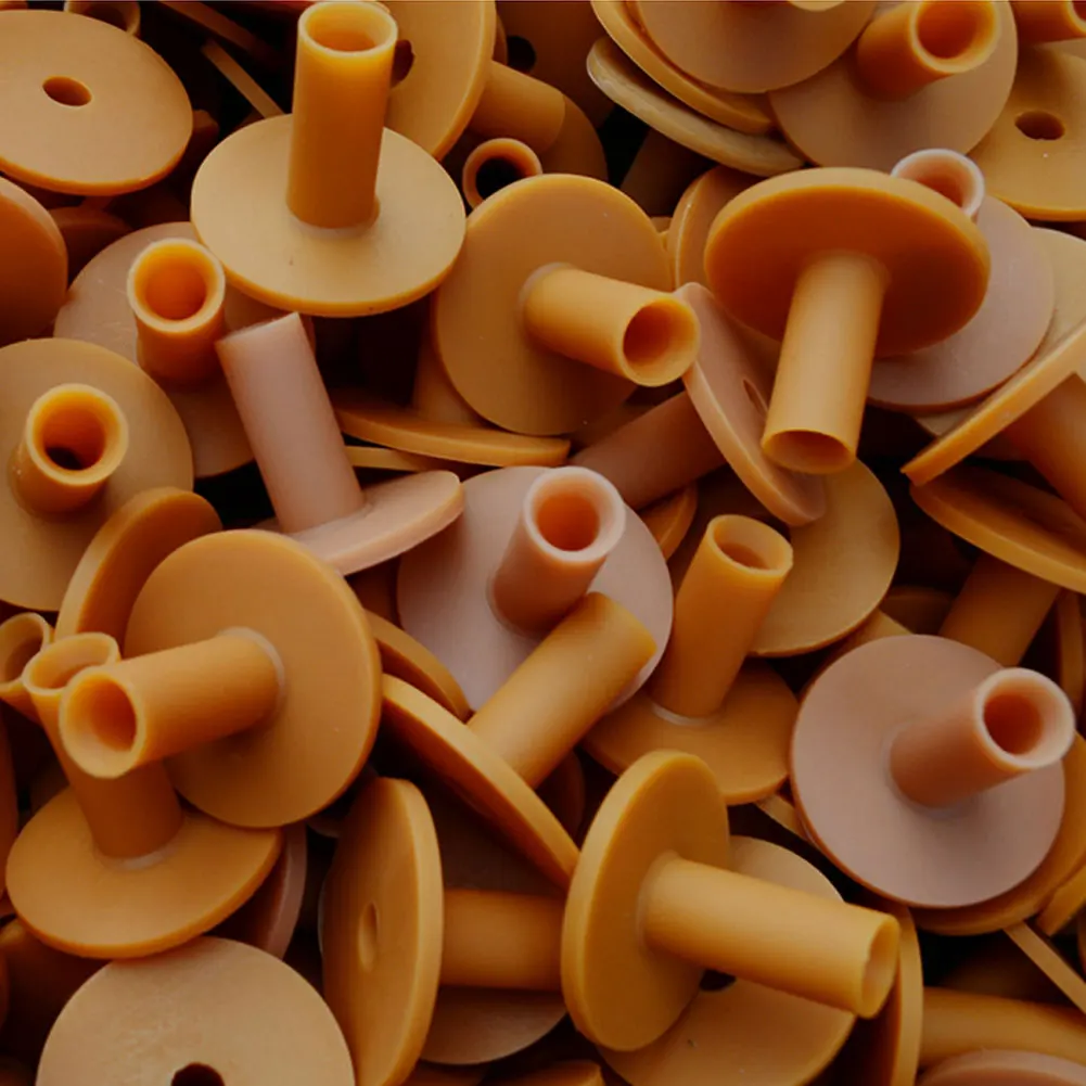 

54mm High Brown Golf Tees TPR Rubber Holder Tee Range Driving Practice Mat For Golf Golfer Training Aids Accessory Golf Tees