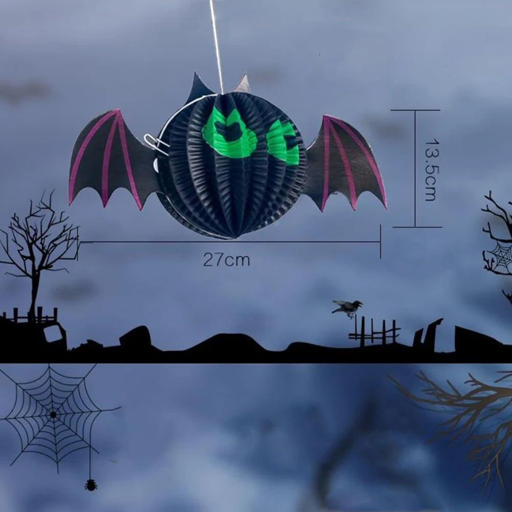 Вечерние украшения для Хэллоуина легкие бумажные реквизиты тыквы паука летучей