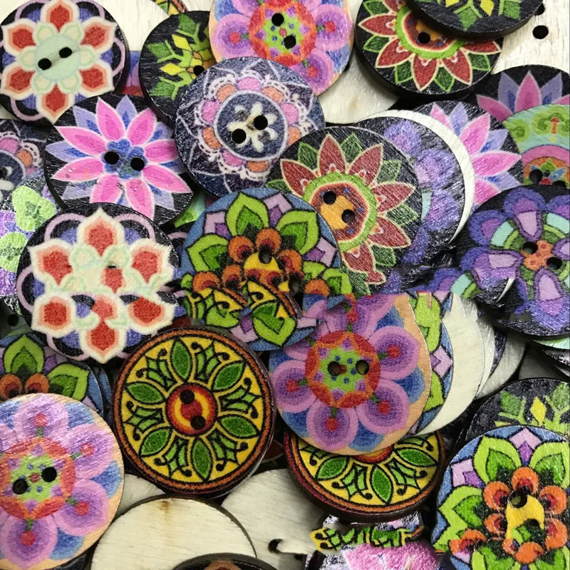 250 шт. ретро для шитья деревянные пуговицы рукоделия скрапбукинга Одежда DIY