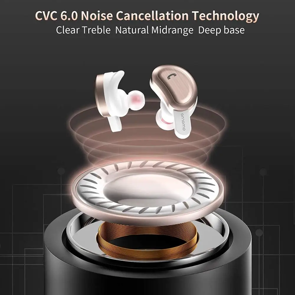 Беспроводные наушники вкладыши TWS стереонаушники Bluetooth 3D с двойным микрофоном Sans