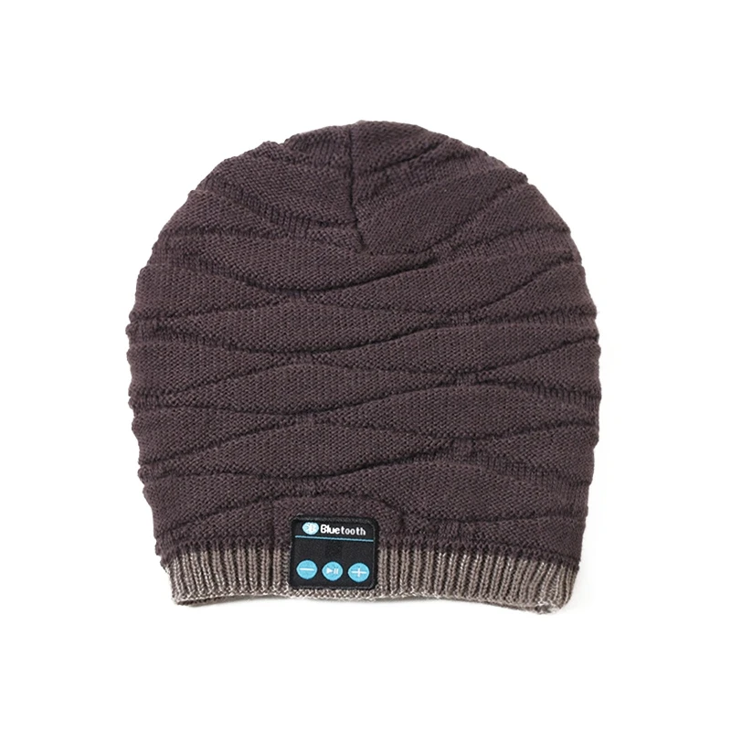 

Wireless Bluetooth Fish Pattern Knitted Velvet Winter Warm Headset Cap Music Hat
