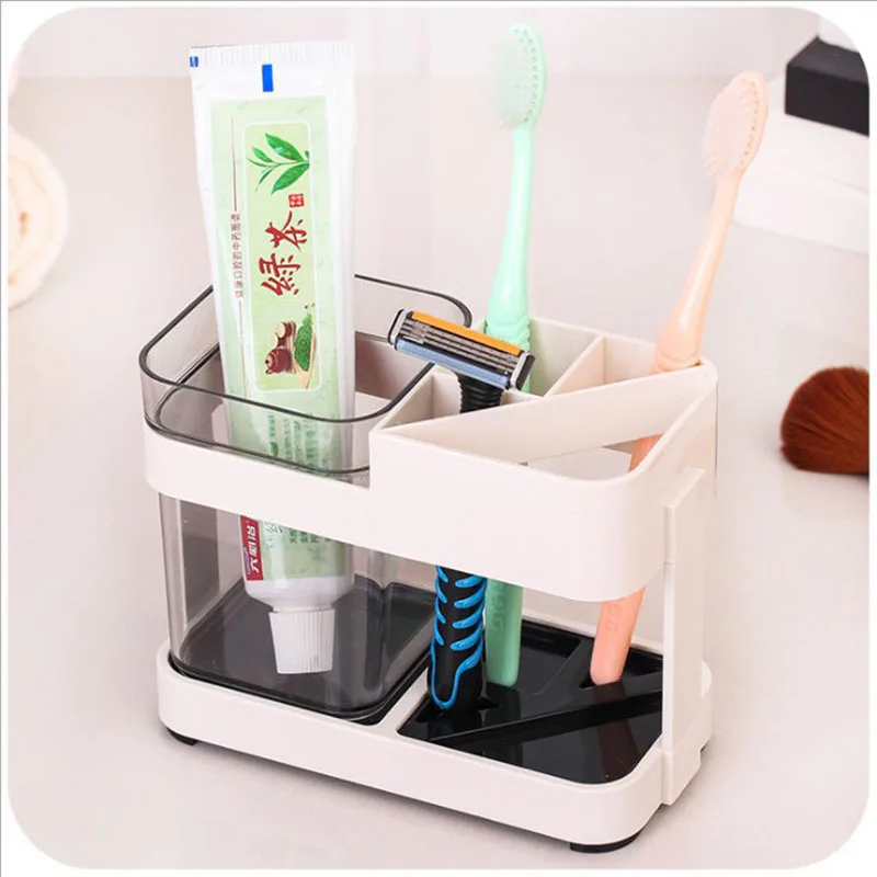 

Toothbrush and Toothpaste Stand Holder with 1 Cups for Bathroom Storage Organizer , 4 Slots for Electric Toothbrush, Toothpaste