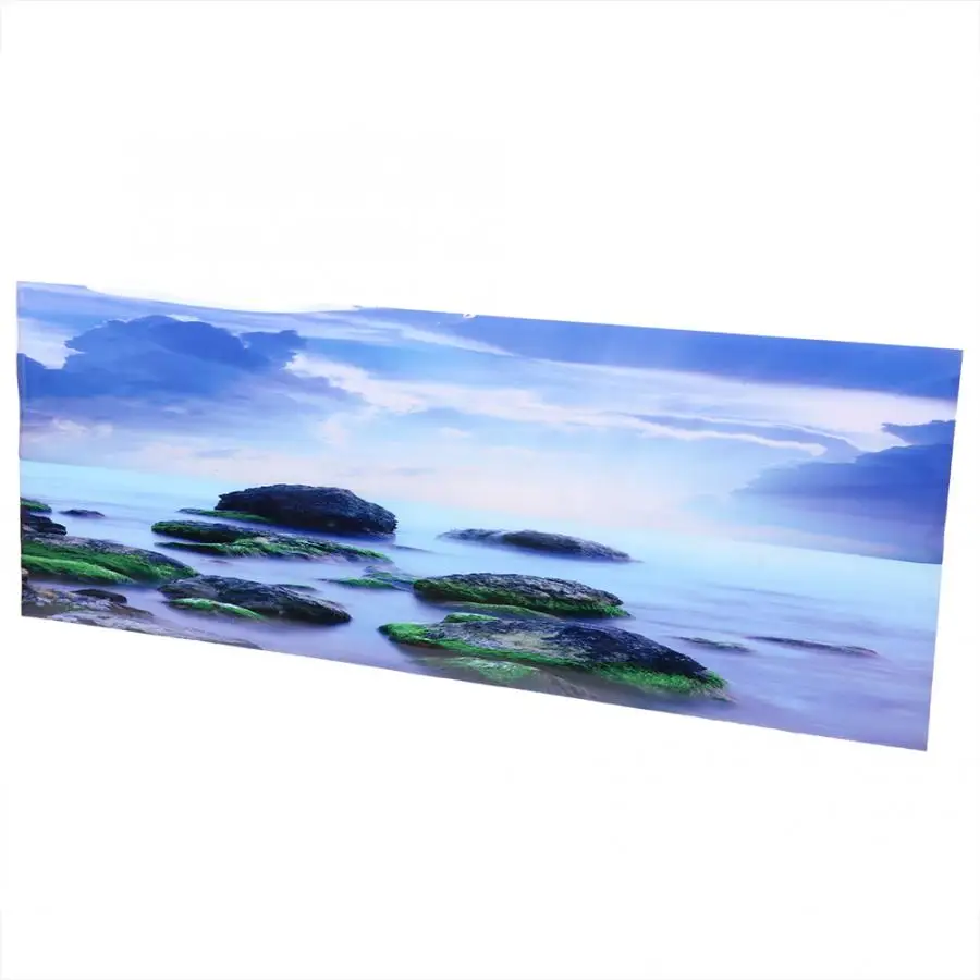 Мини-постер для аквариума из ПВХ красивый фон с изображением морского неба леса