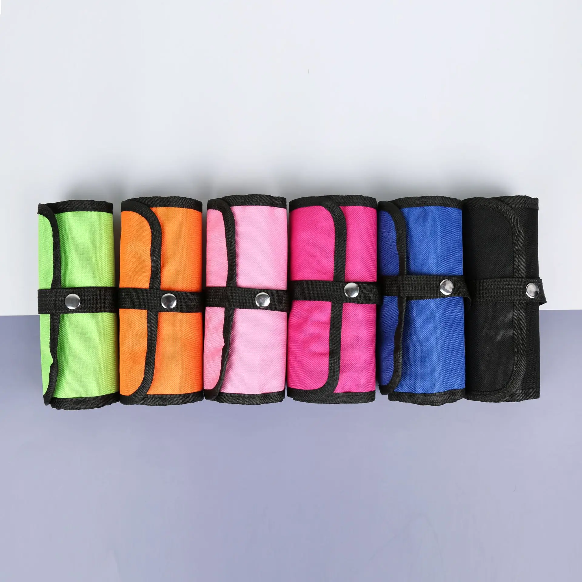 Милый однотонный чехол для карандашей с 36 отверстиями в рулоне школьный пряжкой