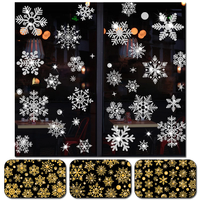 

Christmas Snowflake Electrostatic Sticker Window Kids room Xmas Wall Stickers Home Decals Decoration New Year wallpaper