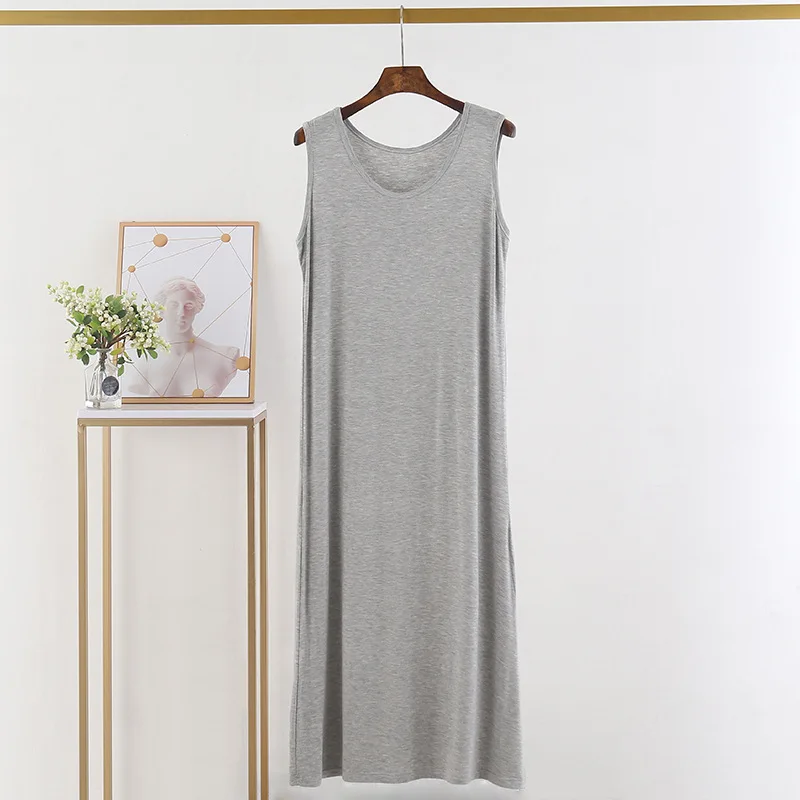 

Новинка лета 2021, ночная рубашка из модала для девочек, платье на бретелях, корейская мода, повседневная юбка миди без рукавов