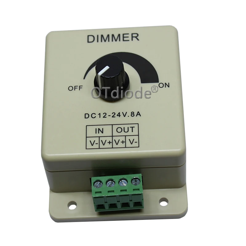12V 24V LED Dimmer Switch 8A Voltage Regulator Adjustable Controller for Strip Light Lamp | Освещение