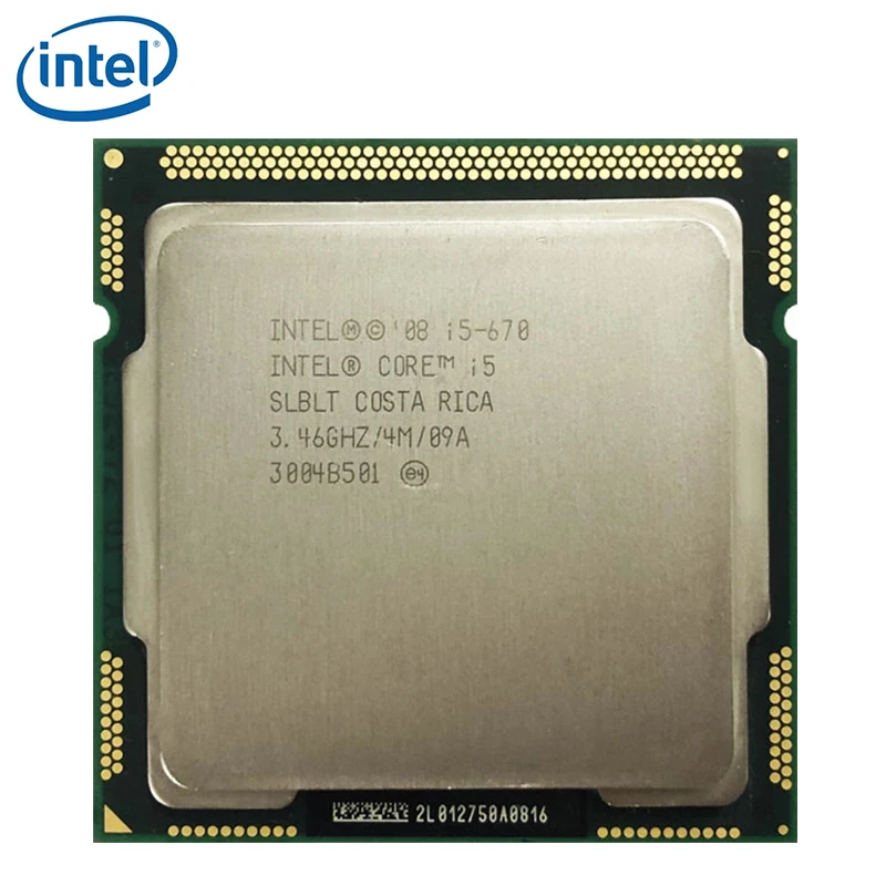 Процессор Intel Core i5 670 3 46 ГГц двухъядерный процессор 4 МБ 73 Вт LGA 1156 протестирован 100%