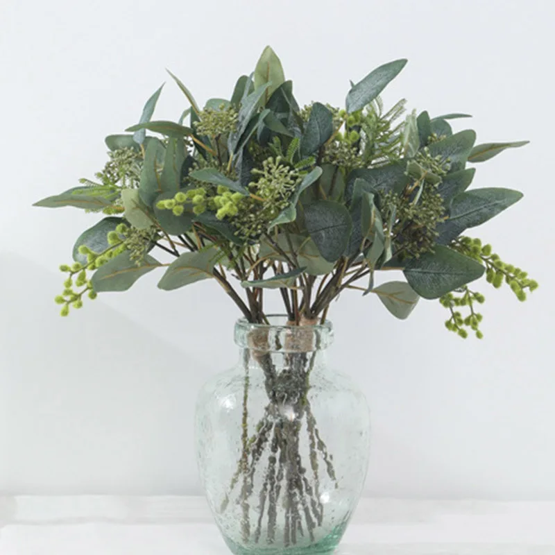 Искусственные растения с ягодами фруктами зелеными джунглями вечерние