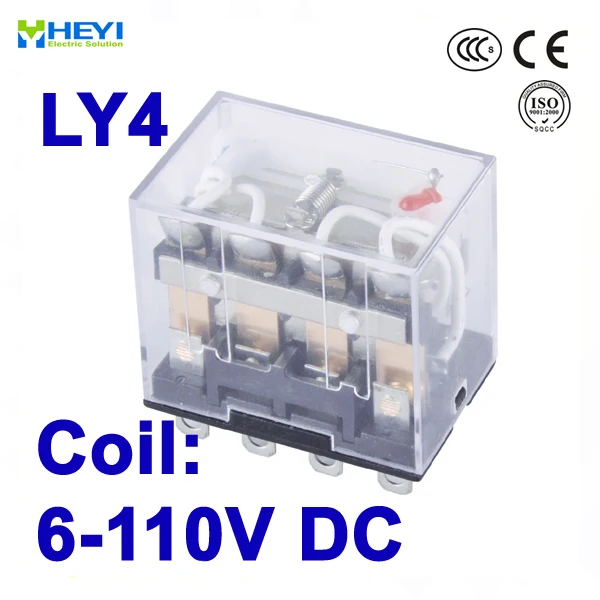 Напряжение катушки 6в 110в DC реле LY4 общее электрическое HH64P питания|relay motor|relay