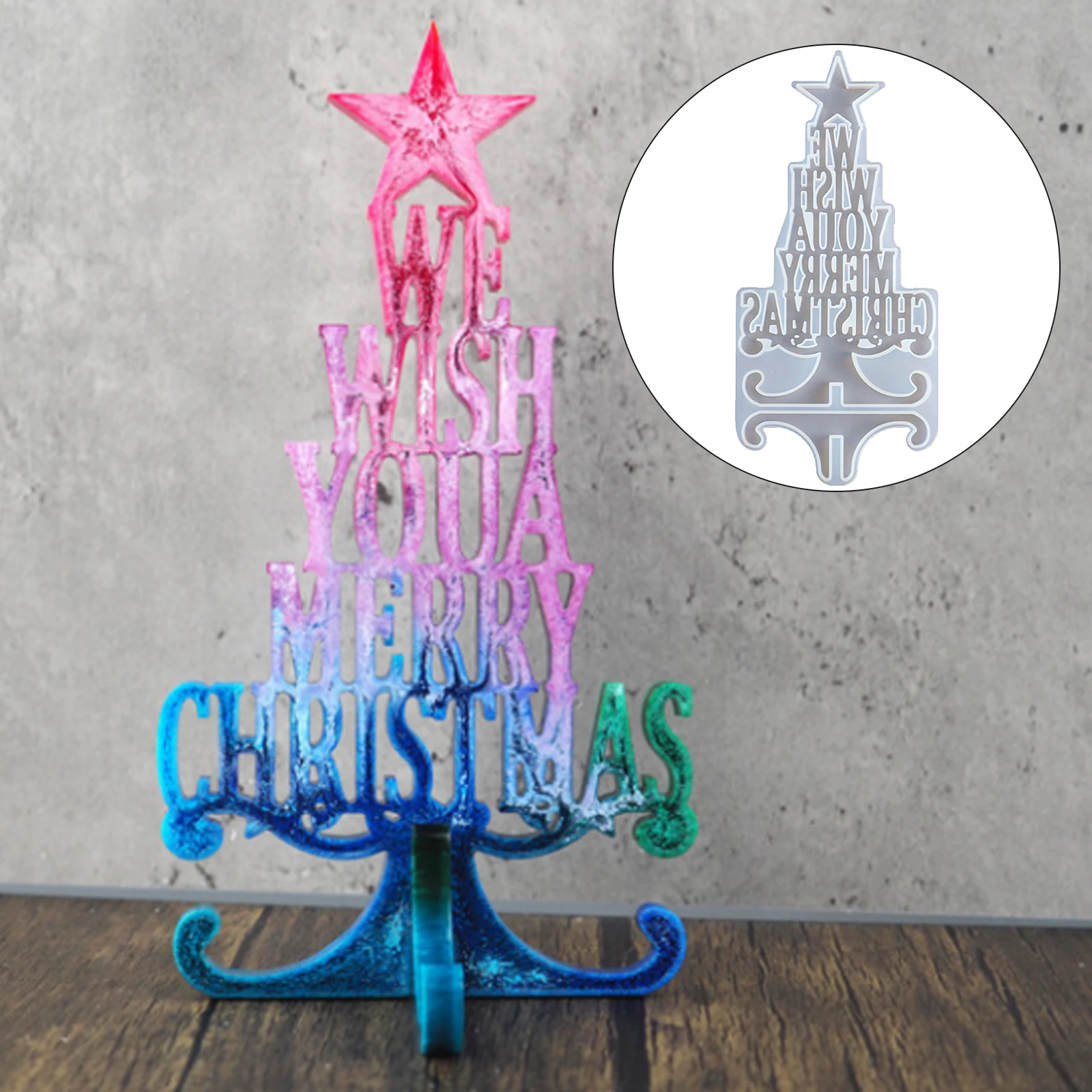 

Рождественская форма для смолы, зеркальная эпоксидная смола, силиконовая форма для Рождественского украшения, подарок, глина из смолы