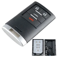 4 button remote car key shell with small key blade keyless entry transmitter auto key case holder for cadillac chevrolet corvett
