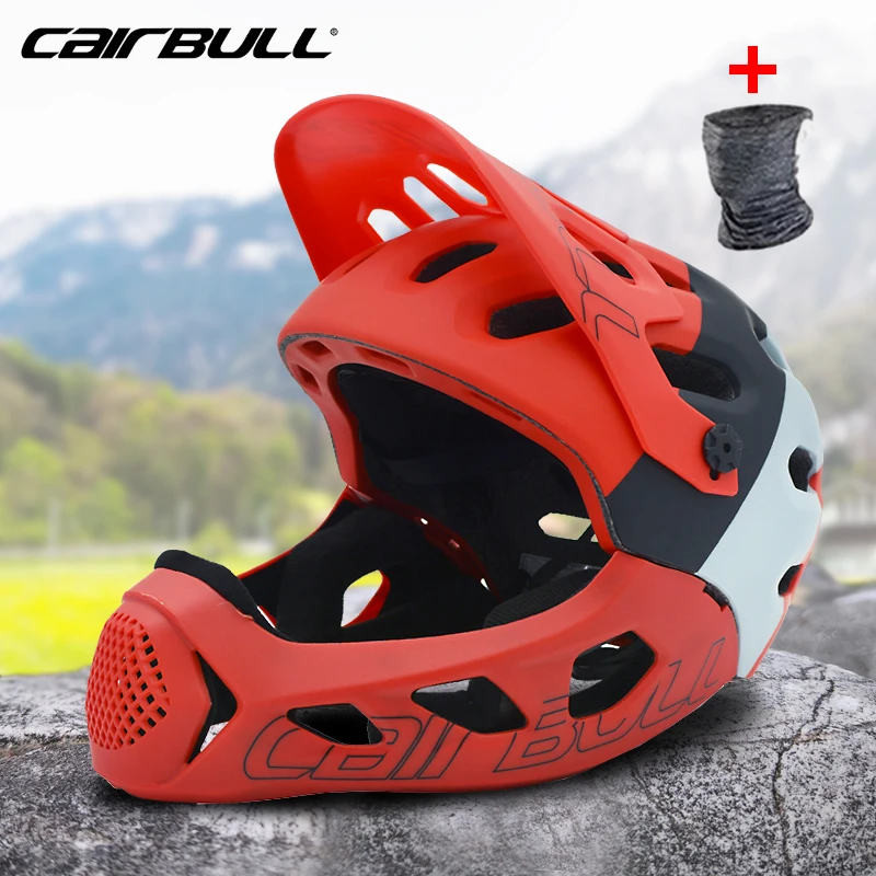 CAIRBULL MTB Full Face Helmet Adult Integral Bicycle Helmet for Men Women Outdoor Safety Cycling Sport Sun Visor Casco Bicicleta